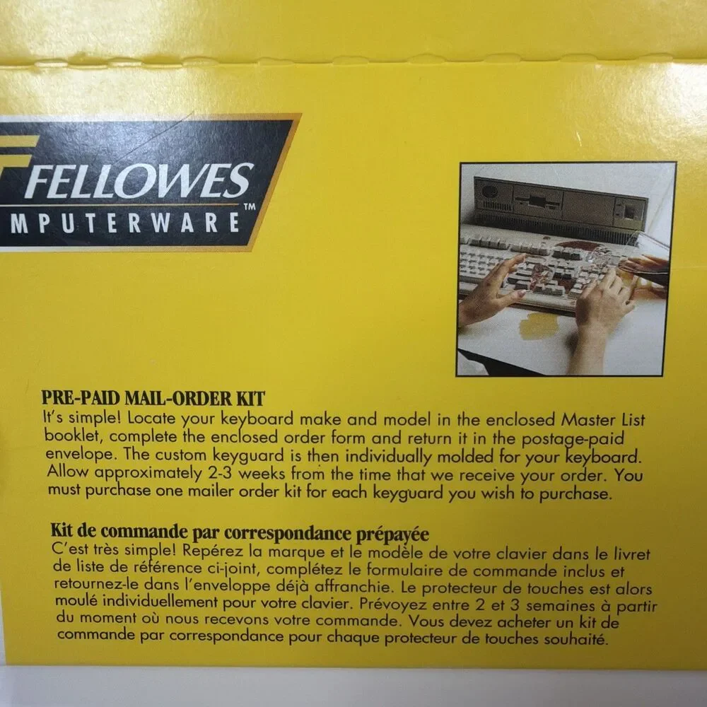 Fellowes Custom Keyguard Keyboard Cover PAID Mail Order Kit 99680 077511996801